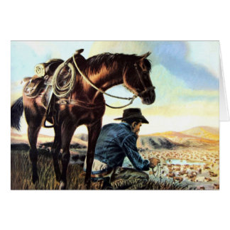 Cowboy Praying The Rosary Cards