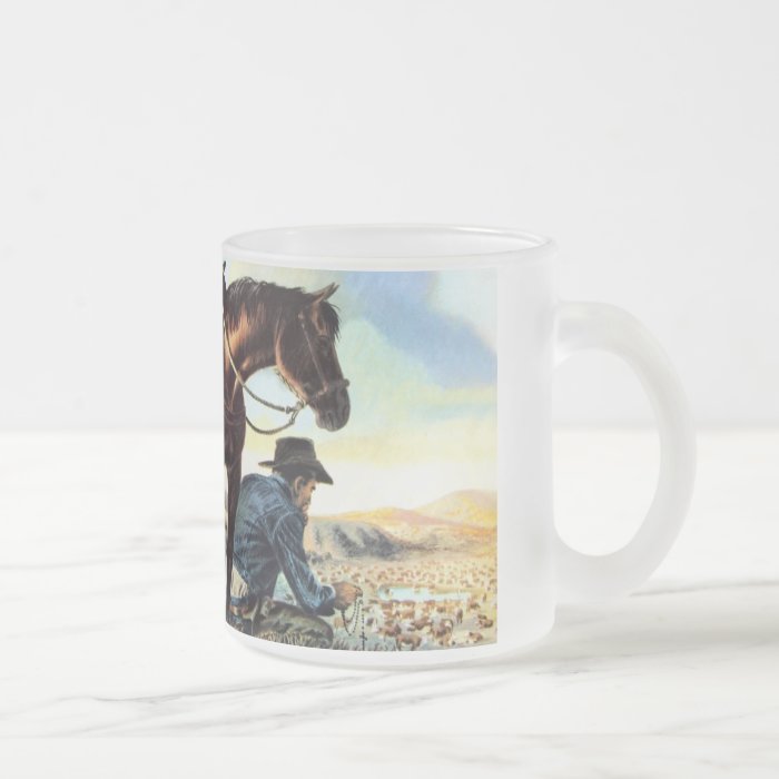 Cowboy Praying The Rosary Mugs