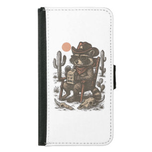 Cowboy Raccoon Funny Western Samsung Galaxy S5 Wallet Case