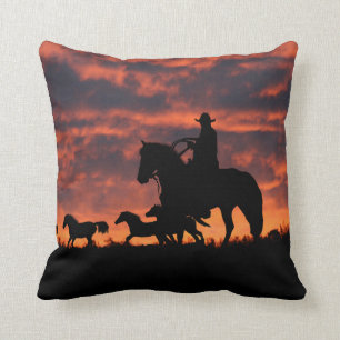 Cowboy Ranch Decor accent Pillow