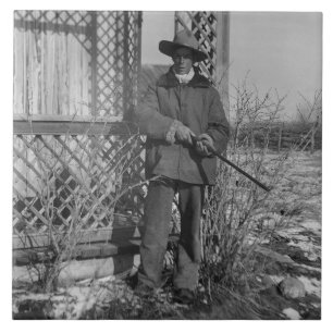 Cowboy Rancher or Canadian Outlaw of Old West Ceramic Tile