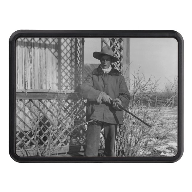 Cowboy Rancher or Canadian Outlaw of Old West Hitch Cover (Front)