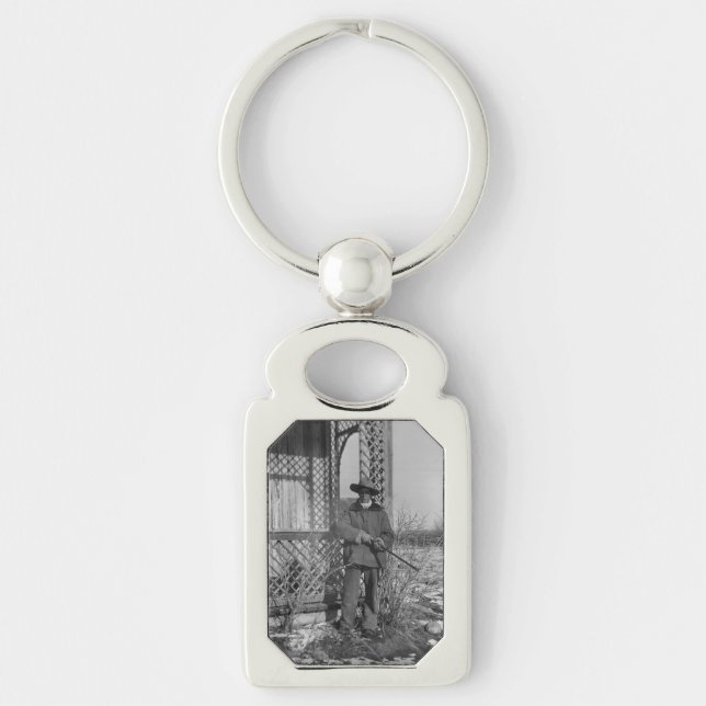 Cowboy Rancher or Canadian Outlaw of Old West Keychain (Front)