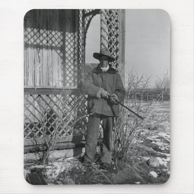 Cowboy Rancher or Canadian Outlaw of Old West Mouse Pad (Front)