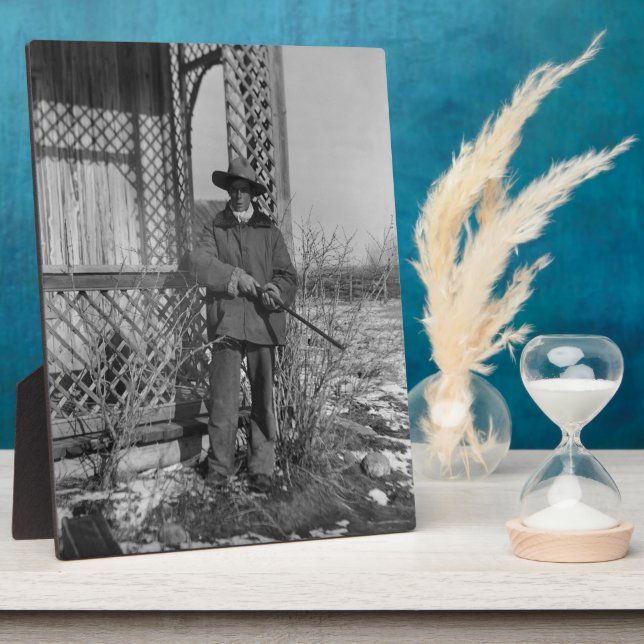 Cowboy Rancher or Canadian Outlaw of Old West Plaque (Side)