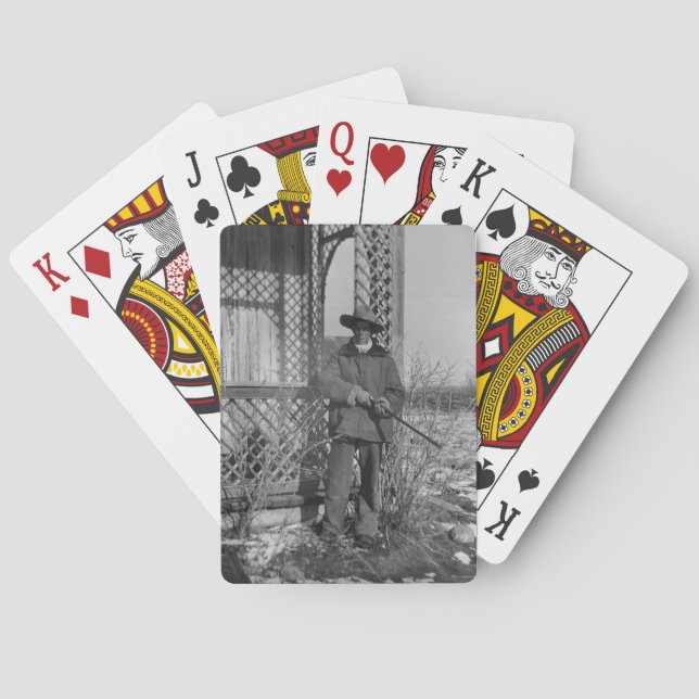 Cowboy Rancher or Canadian Outlaw of Old West Poker Cards (Back)