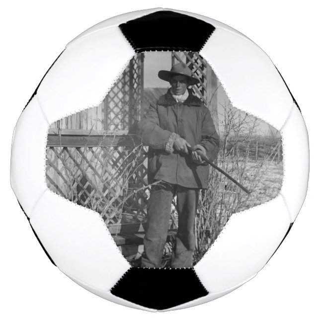 Cowboy Rancher or Canadian Outlaw of Old West Soccer Ball (Front)