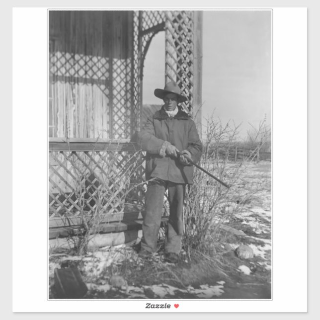 Cowboy Rancher or Canadian Outlaw of Old West Sticker (Sheet)