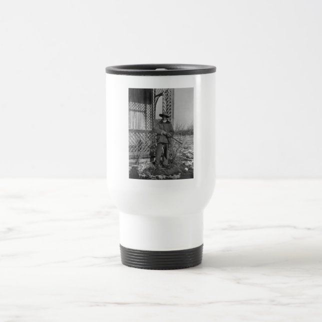 Cowboy Rancher or Canadian Outlaw of Old West Travel Mug (Center)