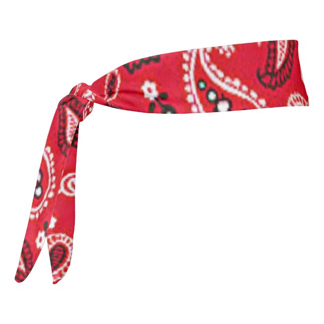 Cowboy red tie headband (Rotate 270)