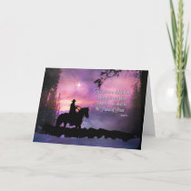 Cowboy Religious Bible Quote Christmas Card