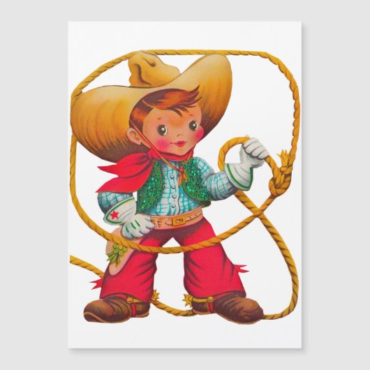 Cowboy Retro Boy Child Cute Western (Front)