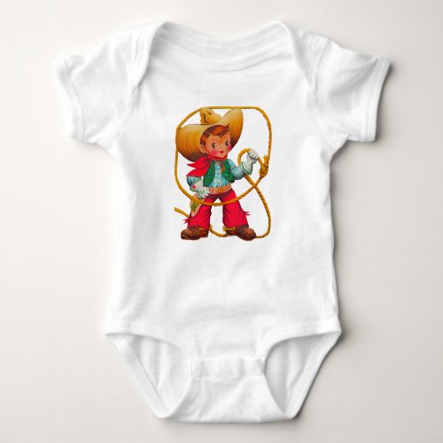 Cowboy Retro Boy Child Cute Western Baby Bodysuit