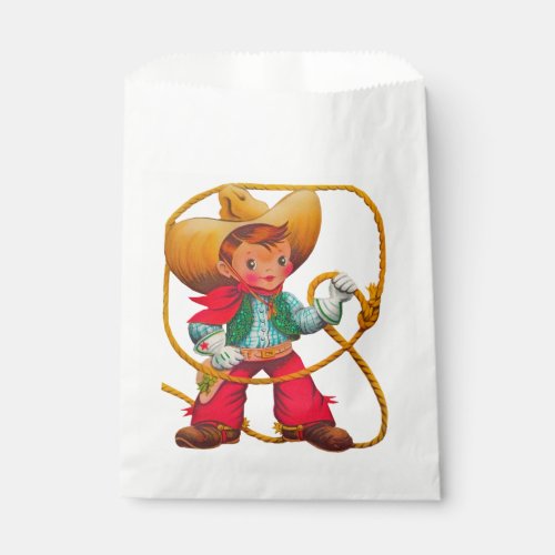 Cowboy Retro Boy Child Cute Western Favor Bag