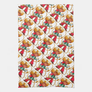 Cowboy Retro Boy Child Cute Western Kitchen Towel
