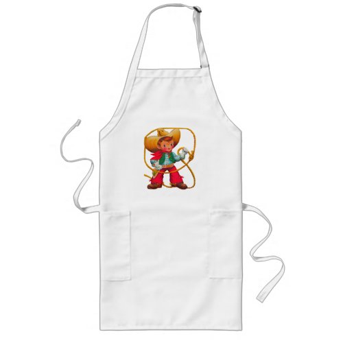 Cowboy Retro Boy Child Cute Western Long Apron