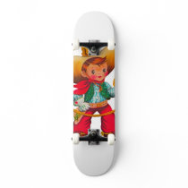 Cowboy Retro Boy Child Cute Western Skateboard