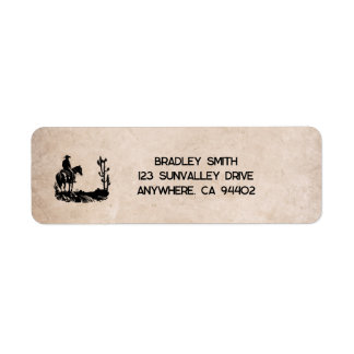 Cowboy Return Address Label