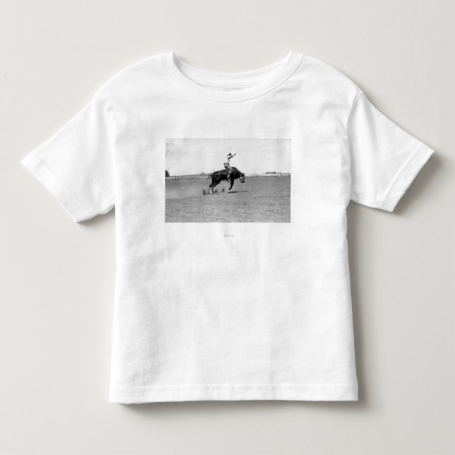 Cowboy Riding a Bucking Bull Toddler T-shirt (Front)