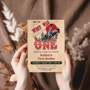 Cowboy Rodeo 1st Birthday How The West Was One Invitation