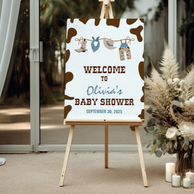 Cowboy rodeo baby shower Welcome Foam Board (Creator Uploaded)