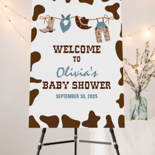 Cowboy rodeo baby shower Welcome Foam Board