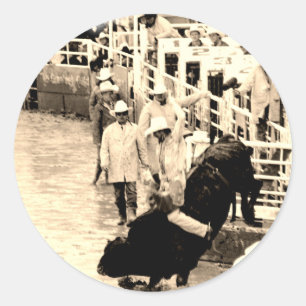 Cowboy Rodeo Classic Round Sticker
