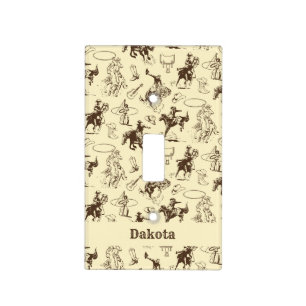 Cowboy Rodeo Horses Western Light Switch Cover