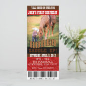 Cowboy Rodeo Invitations, envelopes included Invitation (Standing Front)