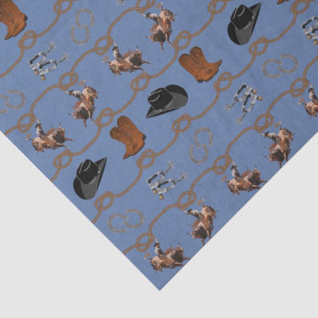 Cowboy Rodeo Tack  Tissue Paper (Detail)
