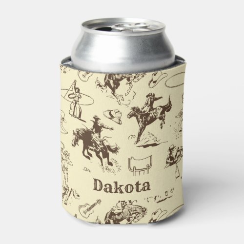 Cowboy Rodeo Western Personalized  Can Cooler
