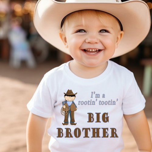 cowboy rootin tootin big brother baby T_Shirt