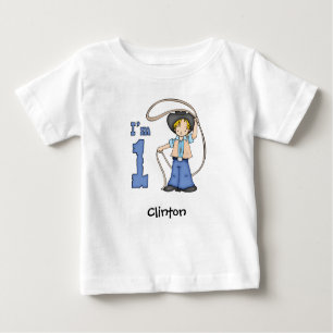 Cowboy Roper 1st Birthday Baby T-Shirt