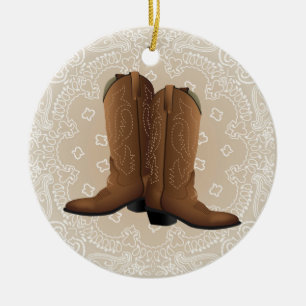 Cowboy Round Up! Ceramic Ornament