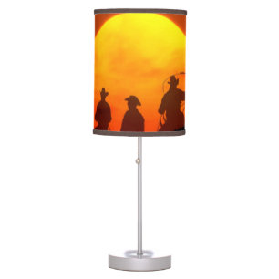 Cowboy Roundup Time Arizona western desk lamp