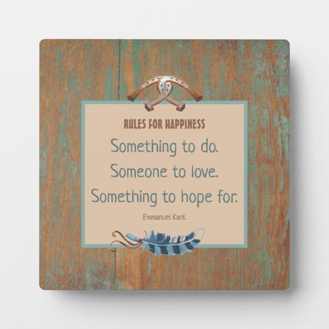 Cowboy Rustic Inspirational tabletop Plaque (Front)