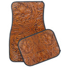 Cowboy Rustic western country tooled leather print