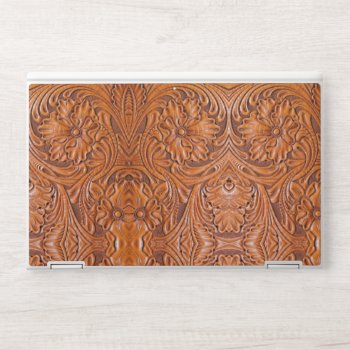 Cowboy Rustic Western Country Tooled Leather Print Hp Laptop Skin by WhenWestMeetEast at Zazzle