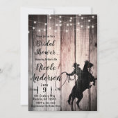 Cowboy Rustic Wood Barn Country Bridal Shower Invitation (Front)