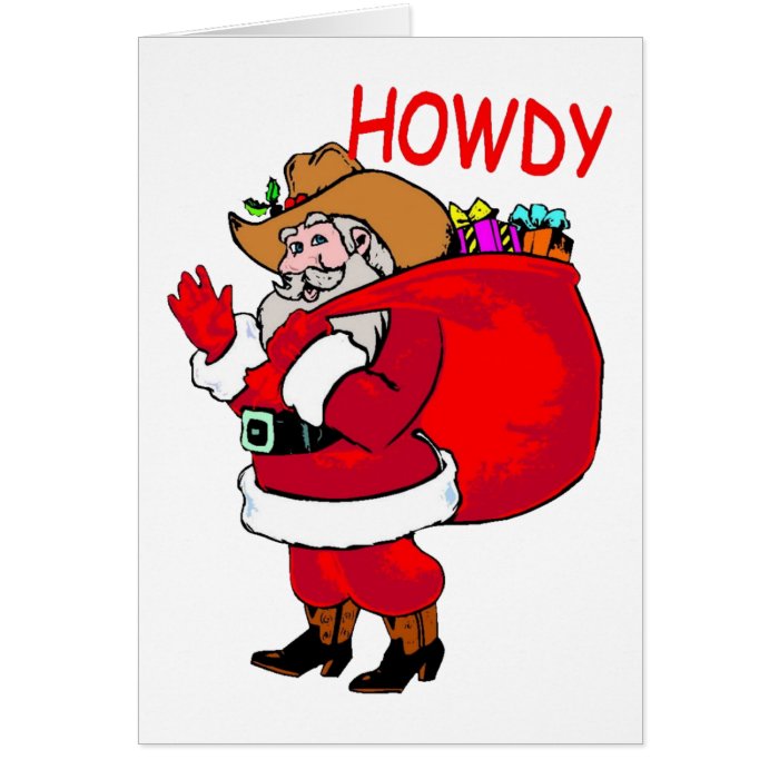 Cowboy Santa Card