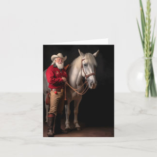 Cowboy Santa Christmas Holiday Card