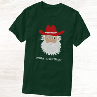 Cowboy Santa Claus Custom Text Christmas