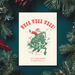 Cowboy Santa Claus Fun Western Rodeo Horse Photo Holiday Card<br><div class="desc">Cowboy Santa Claus Fun Western Rodeo Horse Christmas Holidays Card with custom photo template on the back.</div>