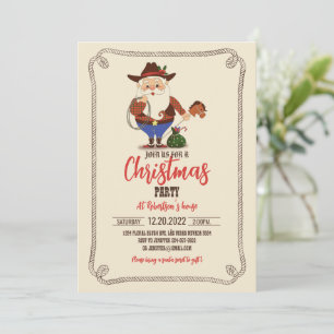 Cowboy Santa Claus Invitation