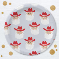 Cowboy Santa Claus Western Christmas Blue