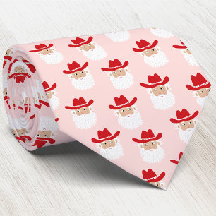 Cowboy Santa Claus Western Christmas Fun Neck Tie