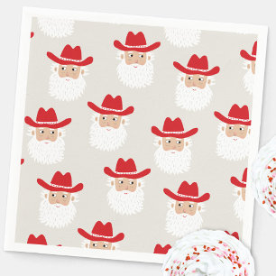 Cowboy Santa Claus Western Christmas Napkins