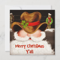 Cowboy Santa Holiday Card