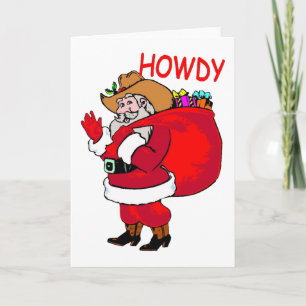 Cowboy Santa Holiday Card