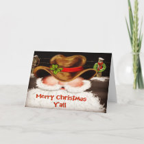 Cowboy Santa “Merry Christmas Y’all” Card